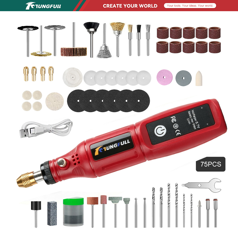 Power Tools For Workshop - Ferramenta Rotativa Sem Fio TUNGFULL 3.7V,