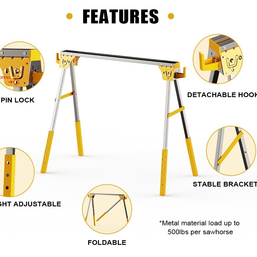 Workbench Portable Fold - Serra de metal/suporte de serra, bancada