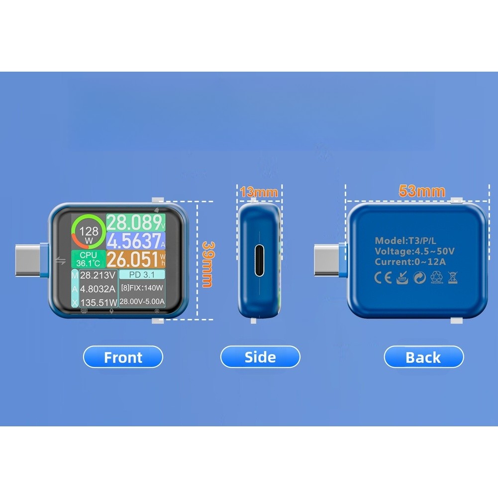 Testador USB T3P com tela sens - Tools Qc avaliação e preço