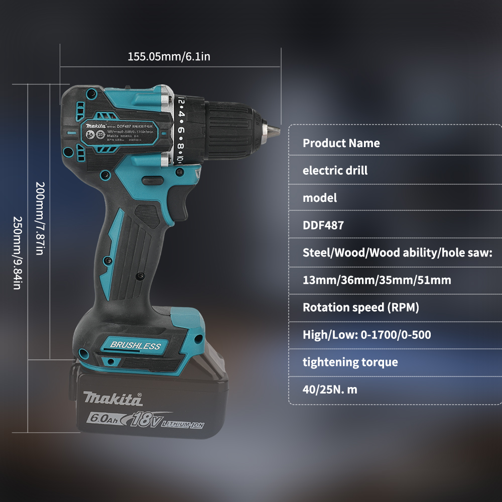 Furadeira sem fio 18V sem esco - Power Tools For Workshop avaliação e preço