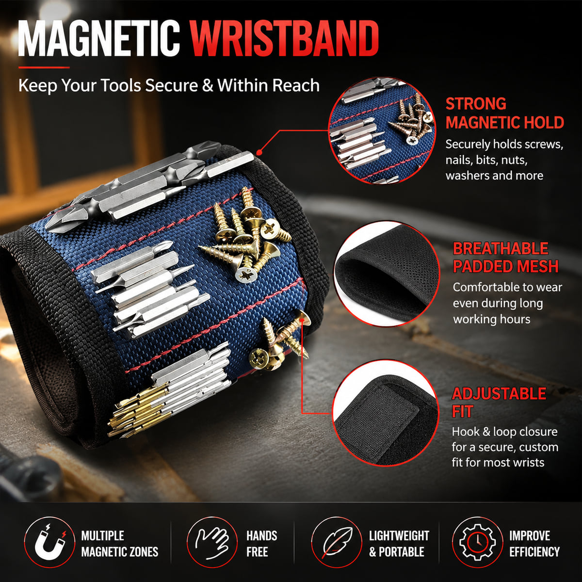PINMOAP Pulseira Magnética PIN - Workshop Electric Tools avaliação e preço